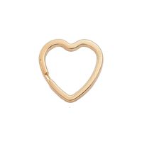 Flat Key ring Heart (Steel,Gold)