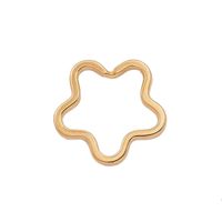 Flat Key ring Star (Steel,Gold)