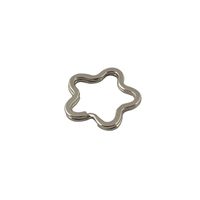 Flat Key ring Star (Steel,Nickel)