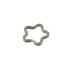 Flat Key ring Star (Steel,Nickel)