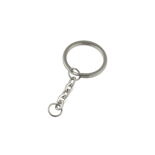 Keyring 32mm with chain (Nickel)