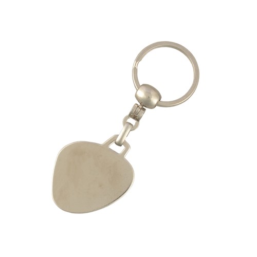 Flat key ring with charm (Nickel)