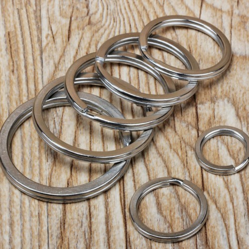 Flat Key ring 28mm (Stainless steel)