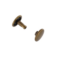 Double cap rivet 11mm (Antique, Steel)