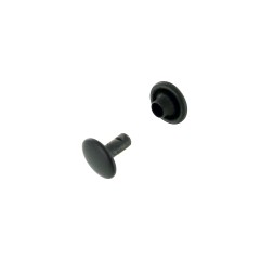 Double cap rivet 6mm (Black Oxide, Steel)