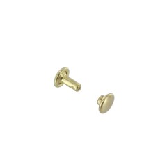 Double cap rivet 6mm (Brass, Steel)
