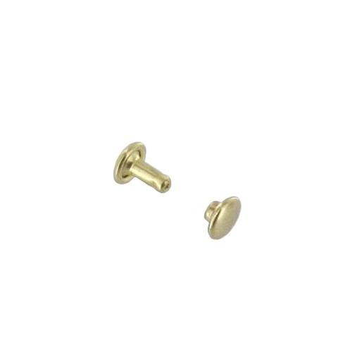Double cap rivet 6mm (Brass, Steel)