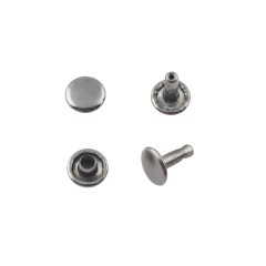 Double cap rivet 7mm (Black Nickel, Steel)