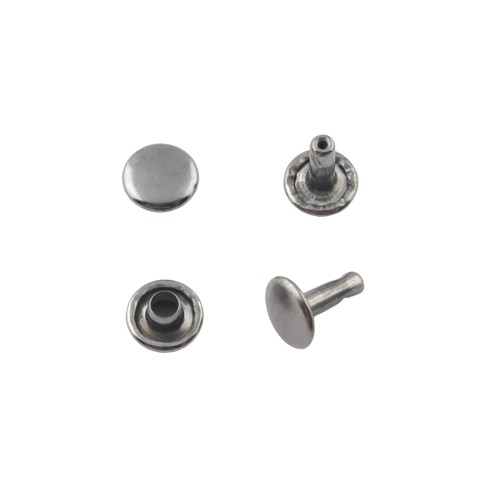 Double cap rivet 7mm (Black Nickel, Steel)