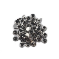 Double cap rivet 7mm (Black Nickel, Steel)