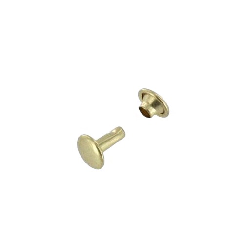 Double cap rivet 7mm (Brass, Steel)