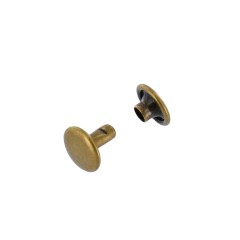 Double cap rivet 9mm (Antique, Steel)