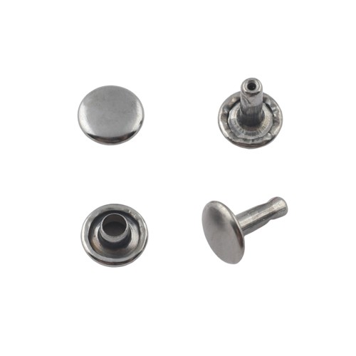 Double cap rivet 11mm (Black Nickel, Steel)
