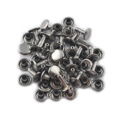 Double cap rivet 9mm (Black Nickel, Steel)