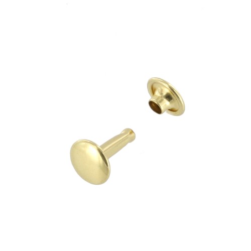 Double cap rivet 9mm (Brass, Steel)