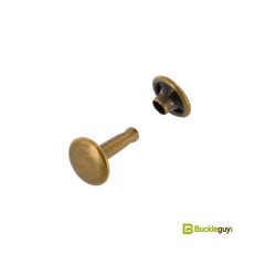 Double cap rivet Buckleguy 9mm LONG (Antique Brass)