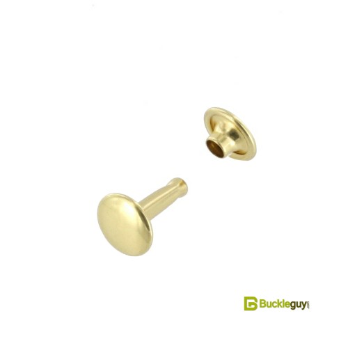 Double cap rivet Buckleguy 9mm LONG (Brass)