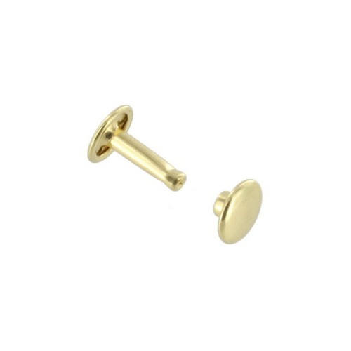 Double cap rivet Buckleguy 9mm LONG (Brass)