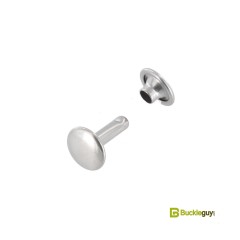 Double cap rivet Buckleguy 9mm LONG (Nickel)