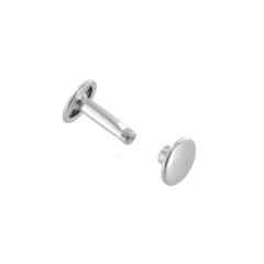 Double cap rivet LC 9mm LONG (Nickel, 20pcs)