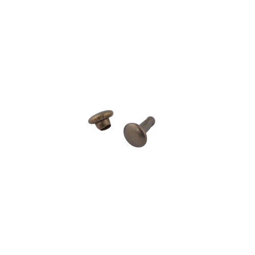 Double cap rivet LC 6mm LONG (Antique Brass, 50pcs)