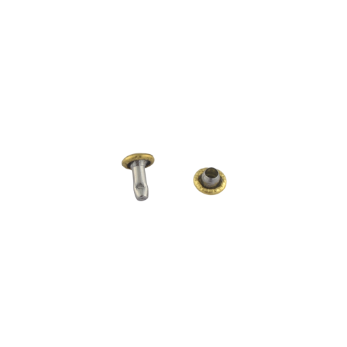 Double cap rivet LC 6mm LONG (Brass, 50pcs)