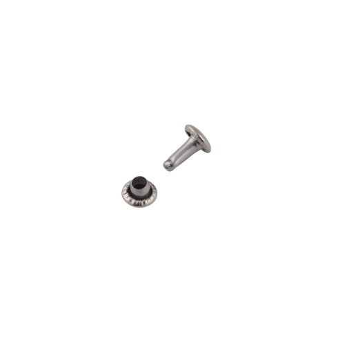 Double cap rivet LC 6mm LONG (Nickel, 50pcs)