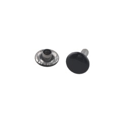 Double cap rivet LC 9mm LONG (Black, 20pcs)