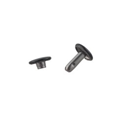 Double cap rivet LC 9mm LONG (Black, 20pcs)