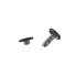 Double cap rivet LC 9mm LONG (Black, 20pcs)