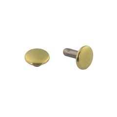 Double cap rivet LC 9mm LONG (Brass, 20pcs)