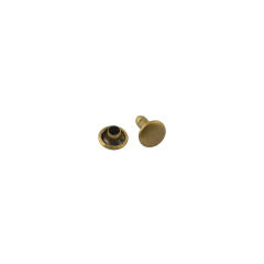 Double cap rivet Wuta 6mm (Antique, Brass)