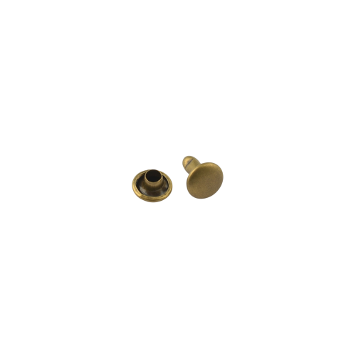 Double cap rivet Wuta 6mm (Antique, Brass)