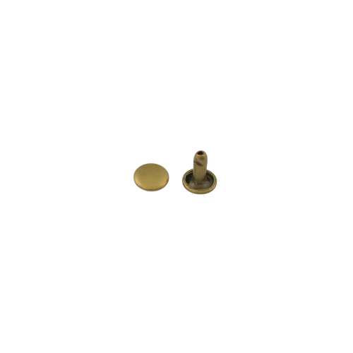 Double cap rivet Wuta 6mm (Antique, Brass)