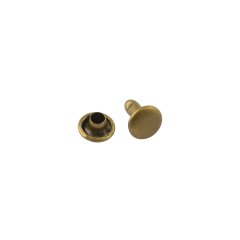Double cap rivet Wuta 7mm (Antique, Brass)