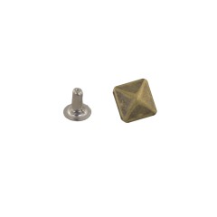 Pyramid cap rivet 7mm (Antique, Stainless)