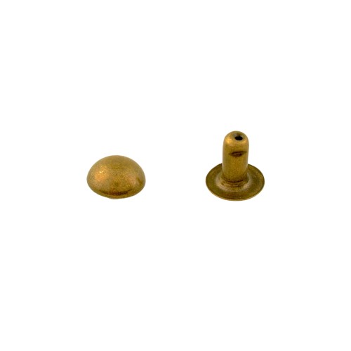 Semisphere cap rivet 6mm (Antique, Steel)