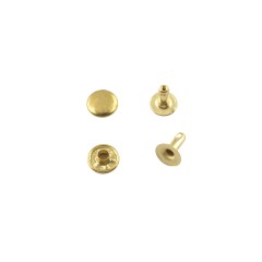 Single cap rivet 6mm (Brass, Steel)