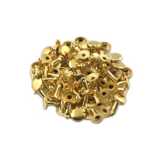 Single cap rivet 7mm (Brass, Steel)