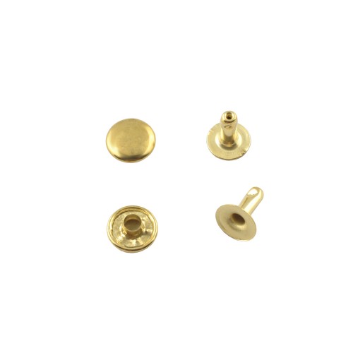 Single cap rivet 7mm (Brass, Steel)