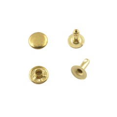Single cap rivet 9mm (Brass, Steel)