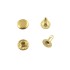 Single cap rivet 9mm (Brass, Steel)
