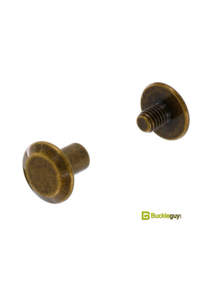 Винт ременной BG-7705 6мм (ст.латунь, плоский)