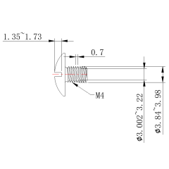 Chicago Screw BG-7705 10mm (nickel, flat)