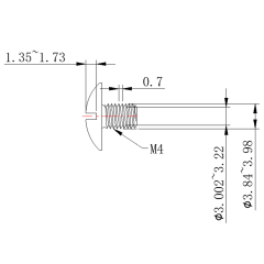 Chicago Screw BG-7705 6mm (Black, flat)