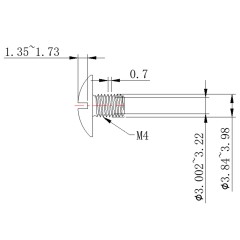 Chicago Screw BG-7705 6mm (Nickel Matte, flat)