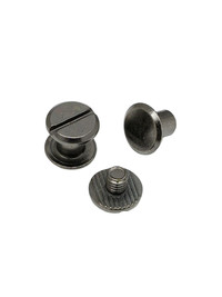 Винт ременной LS 6мм (чёрн.никель, плоский)