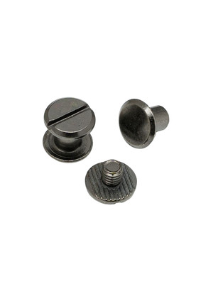 Винт ременной LS 10мм (чёрн.никель, плоский)