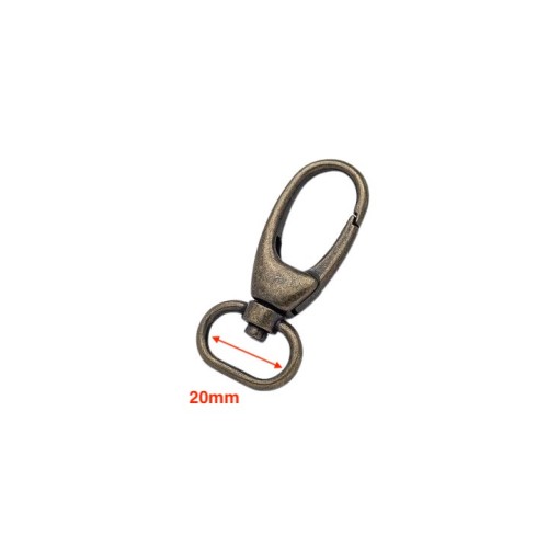 Snap Hook ZAC-1051 20mm (Antique Brass)