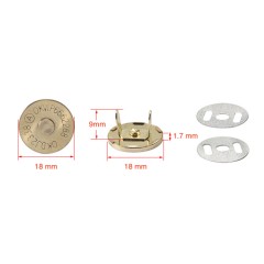 Magnetic snap Wuta 10mm (round, thin)
